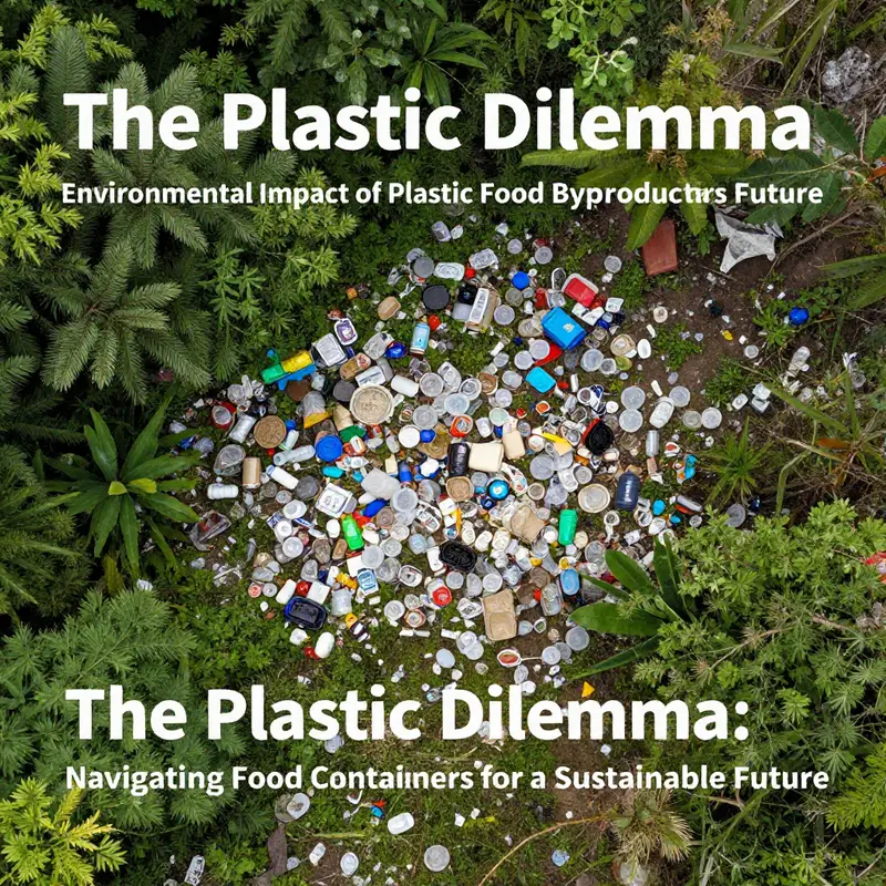 The stark contrast between plastic waste and natural ecosystems highlights the environmental issues caused by plastic food containers.