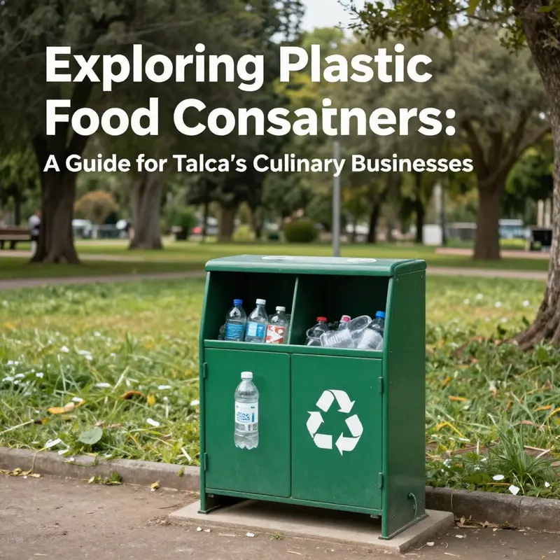 The vibrant market in Talca showcases a variety of plastic food containers for diverse culinary needs.