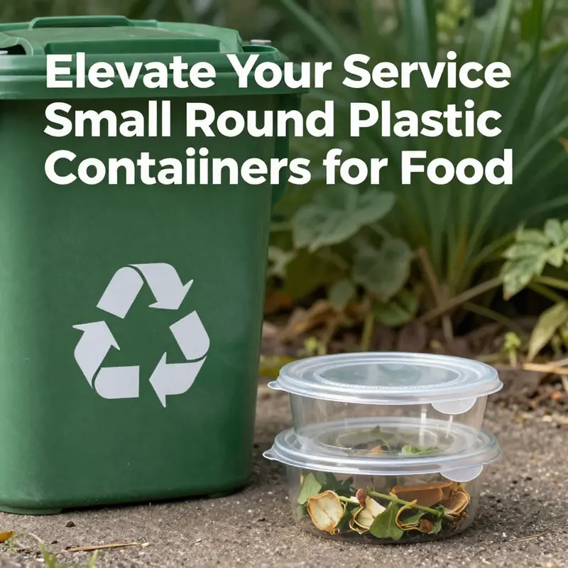 Diverse small round plastic food containers ready for various culinary applications.