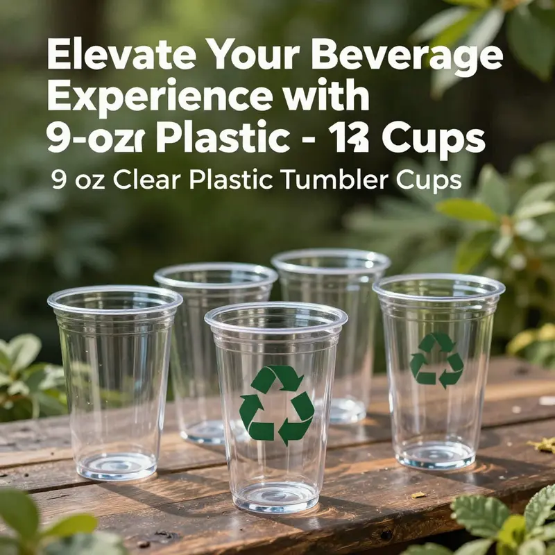 Different materials used for crafting 9 oz clear plastic tumbler cups that enhance both aesthetics and functionality.