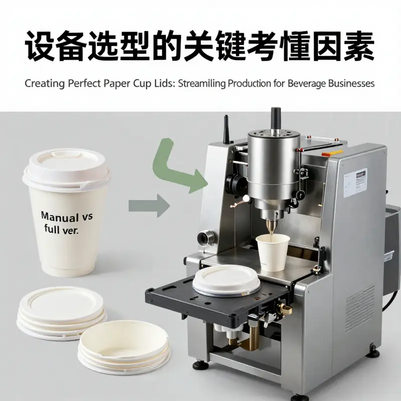 High-tech machines in action, producing disposable paper cup lids efficiently and effectively.