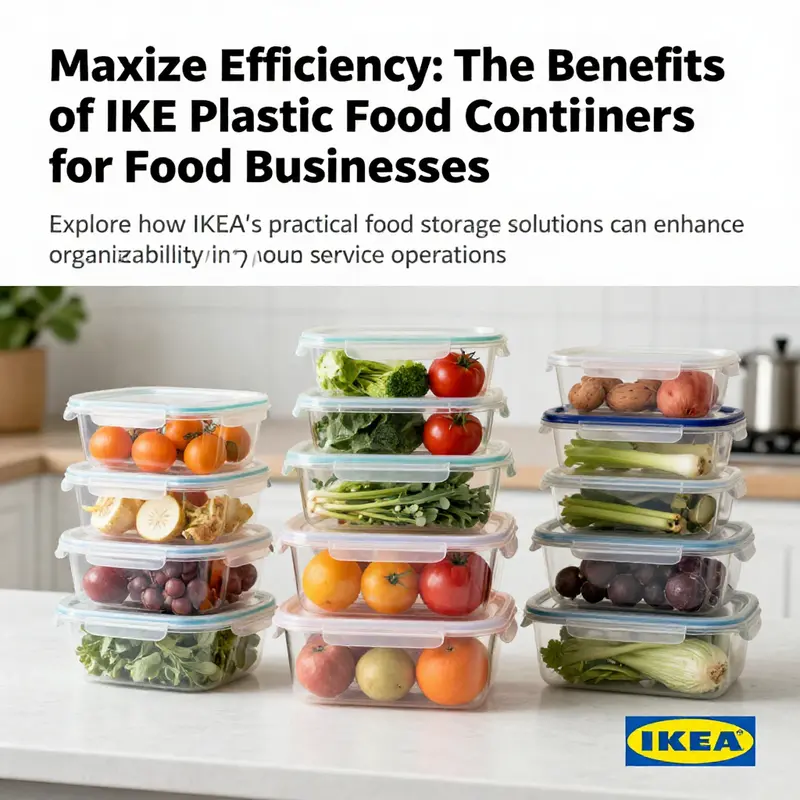 An assortment of IKEA 365+ plastic food containers filled with fresh ingredients set in a modern kitchen.