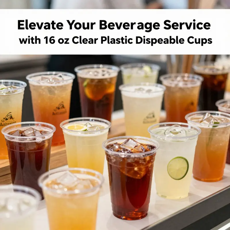 Delicious beverages in clear plastic disposable cups showcasing their appeal and versatility in service.
