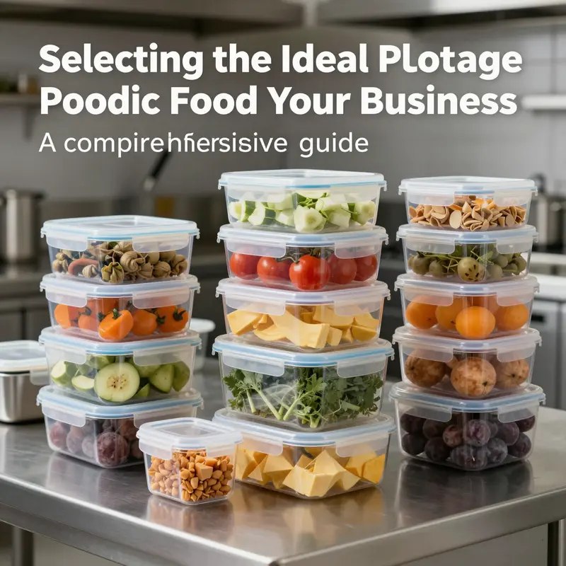 A professional kitchen showcasing various plastic storage containers filled with ingredients, reflecting good practices in food storage.