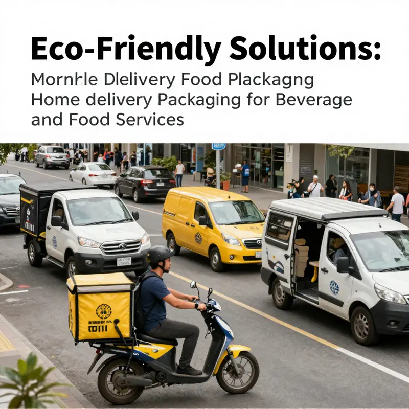 A display of innovative and sustainable food packaging solutions designed for home delivery services.