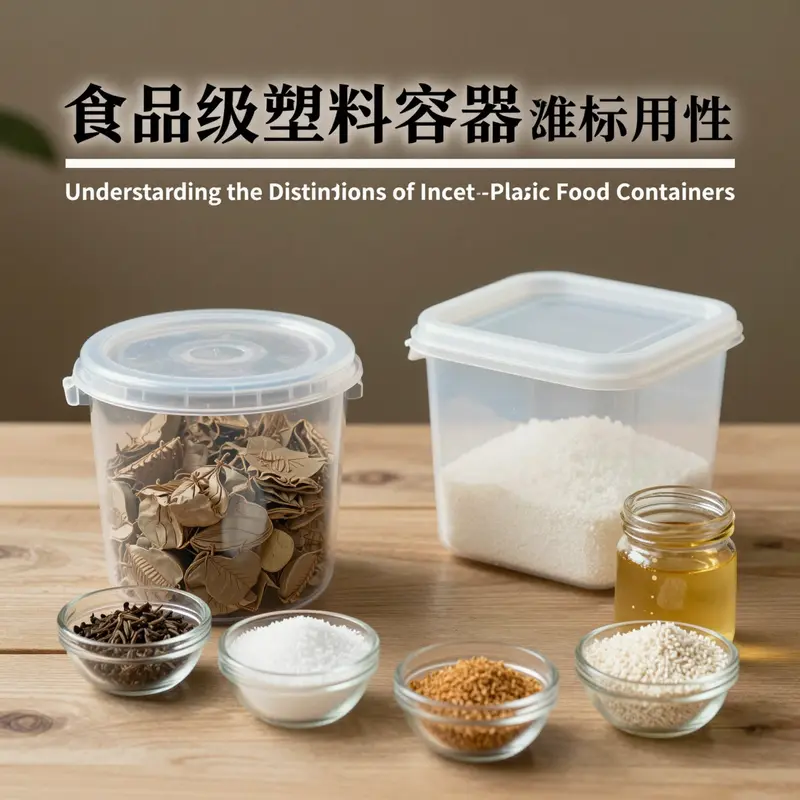 A comparison of specialized plastic incense containers and food-grade plastic containers, showcasing their distinct features.