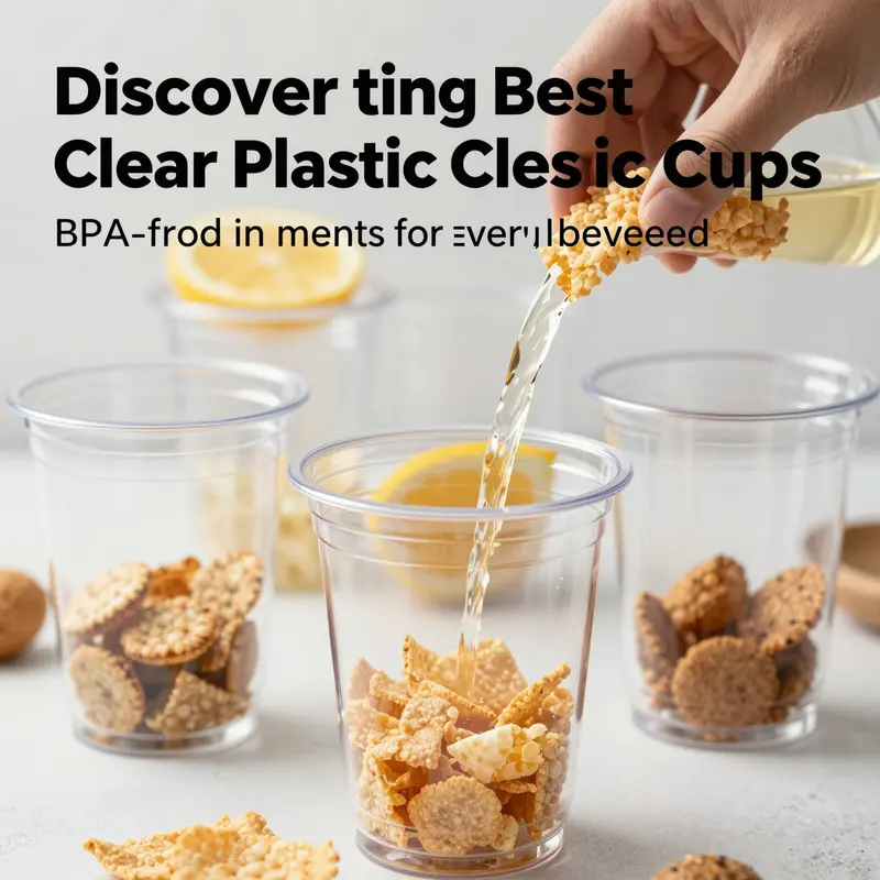A selection of versatile clear plastic cups perfect for serving various beverages.