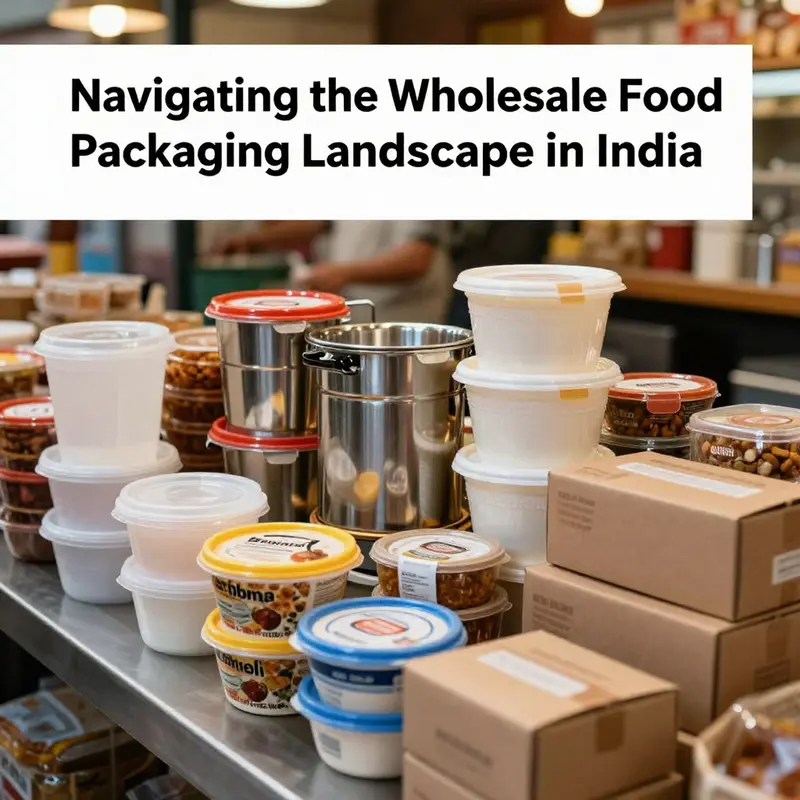 A variety of food packaging containers suitable for different culinary applications in India.