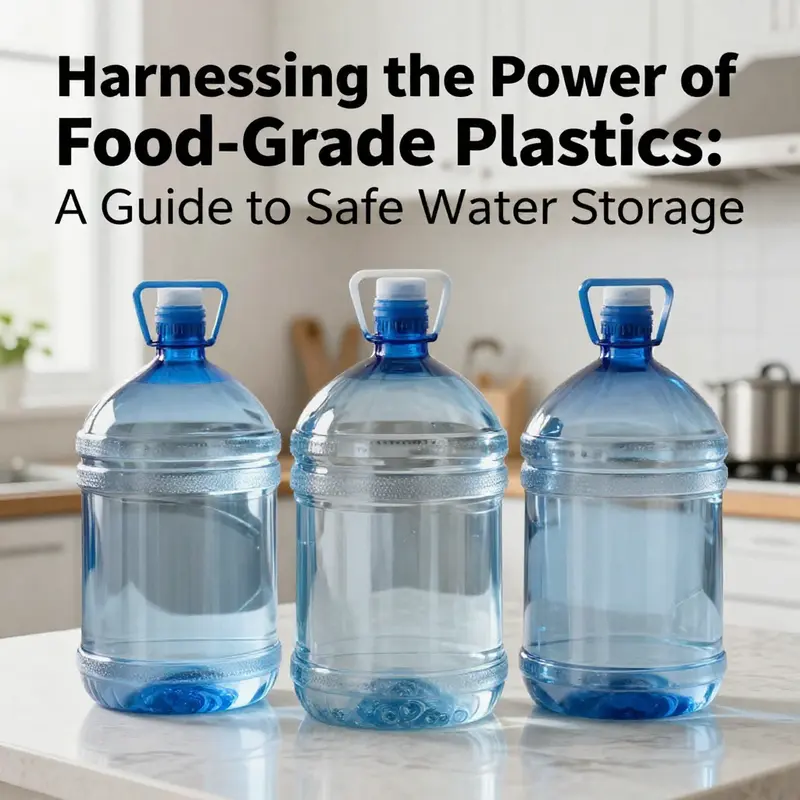 A well-organized kitchen demonstrating best practices in food storage with food-grade plastic containers.
