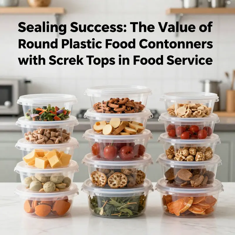 Round plastic food containers made from safe materials meet stringent safety certifications.