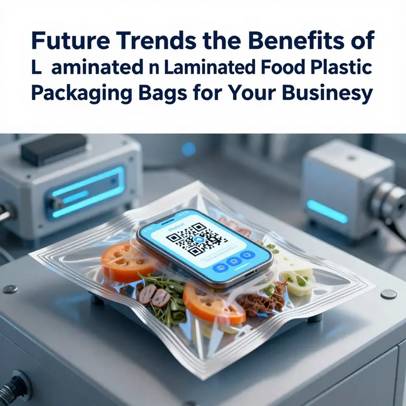 Diverse types of laminated food plastic packaging bags used in food service applications.