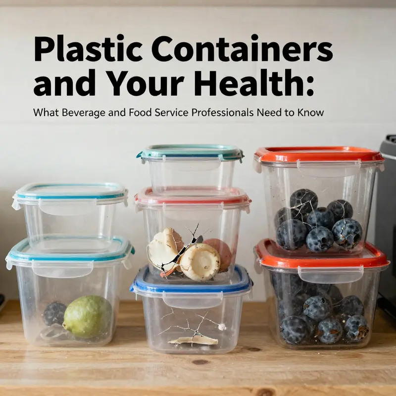 Cracked and worn plastic containers pose health risks in food storage.