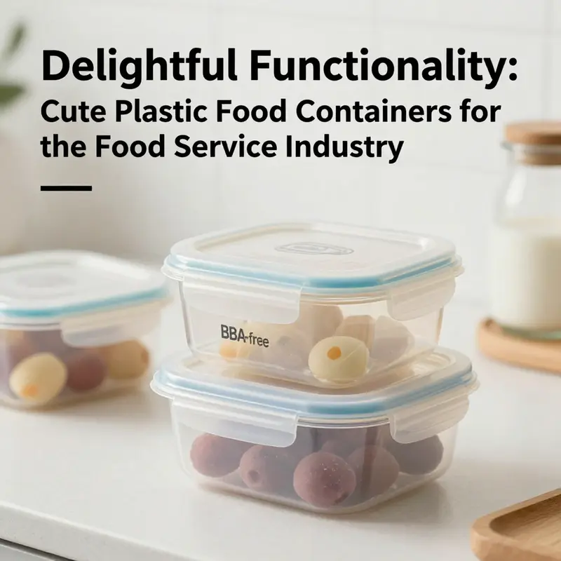 A diverse collection of cute plastic food containers featuring innovative designs that cater to different culinary needs.