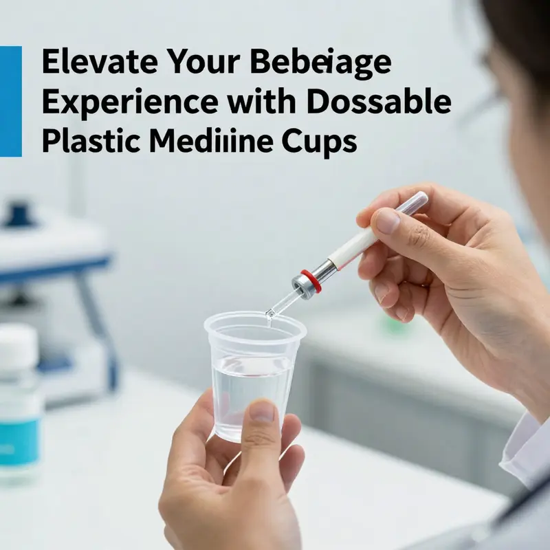 A healthcare worker accurately measures medication using disposable plastic medicine cups, showcasing their importance in healthcare.