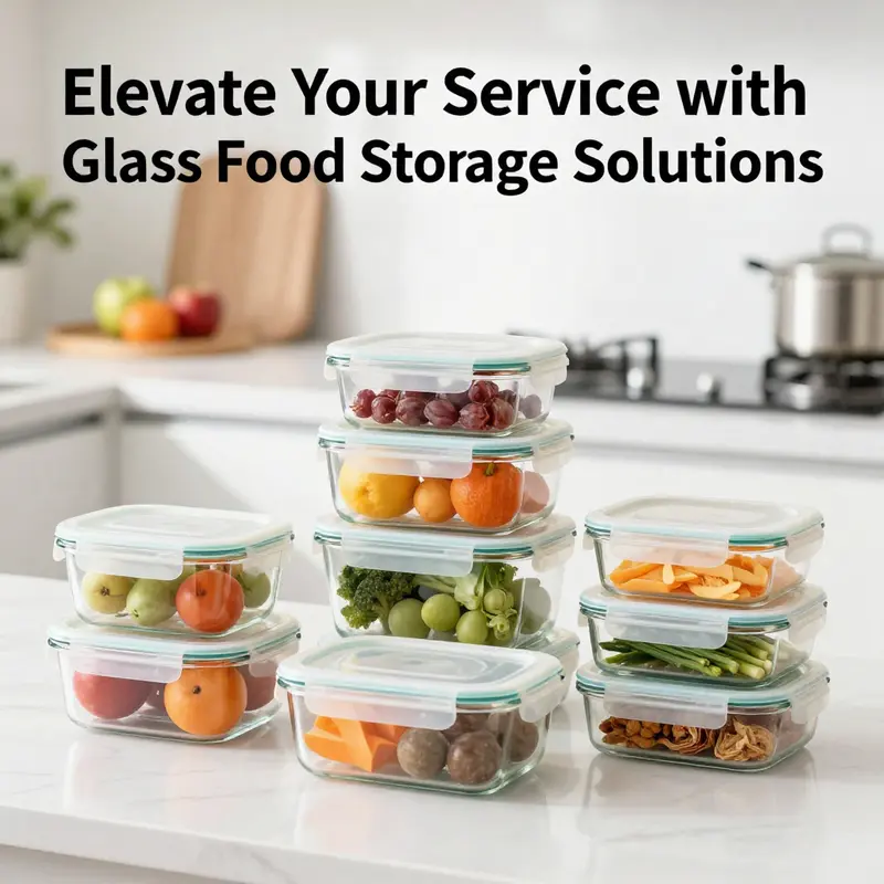 A kitchen showcasing glass food storage containers, emphasizing health and safety in food storage.