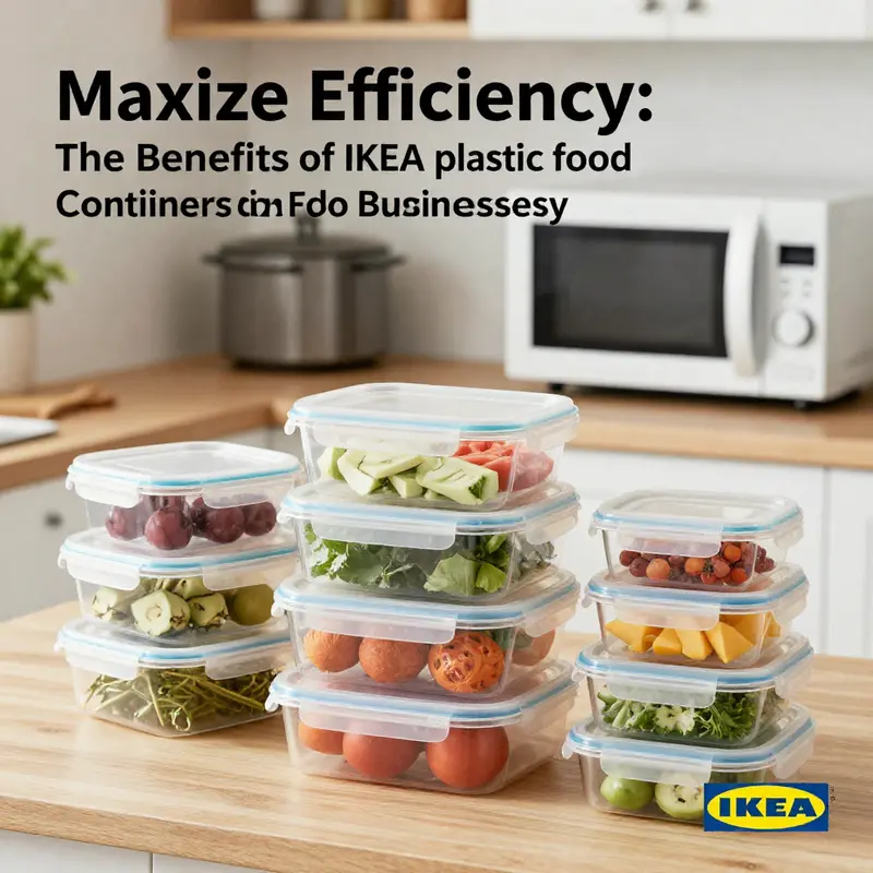Diverse designs and materials of IKEA 365+ plastic food containers showcase their suitability for food storage.