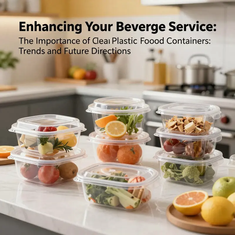 A variety of clear plastic food containers suitable for different storage needs in food service.