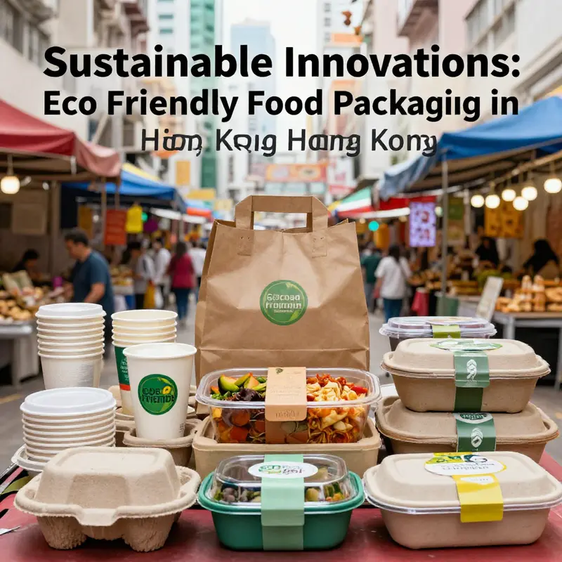Eco friendly packaging innovations on display, showcasing the move towards sustainability in Hong Kong’s food and beverage sector.
