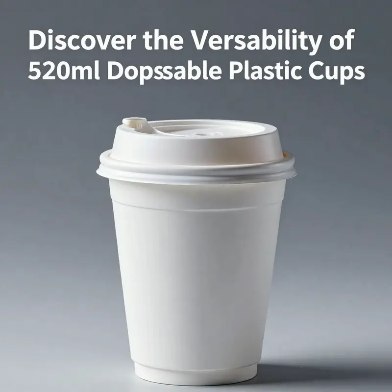 A variety of 520ml cups showcasing their applications in serving hot and cold drinks.