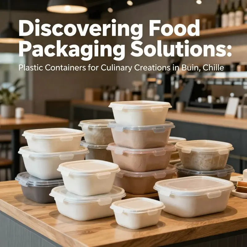 A vibrant market scene featuring diverse plastic containers ideal for food storage, attracting potential buyers from local culinary establishments.