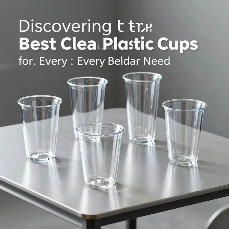 A selection of versatile clear plastic cups perfect for serving various beverages.
