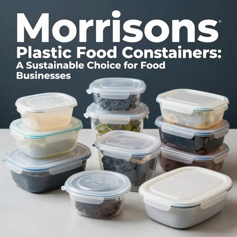 Morrisons’ refillable containers at a meat, fish, and deli counter emphasizing sustainability.