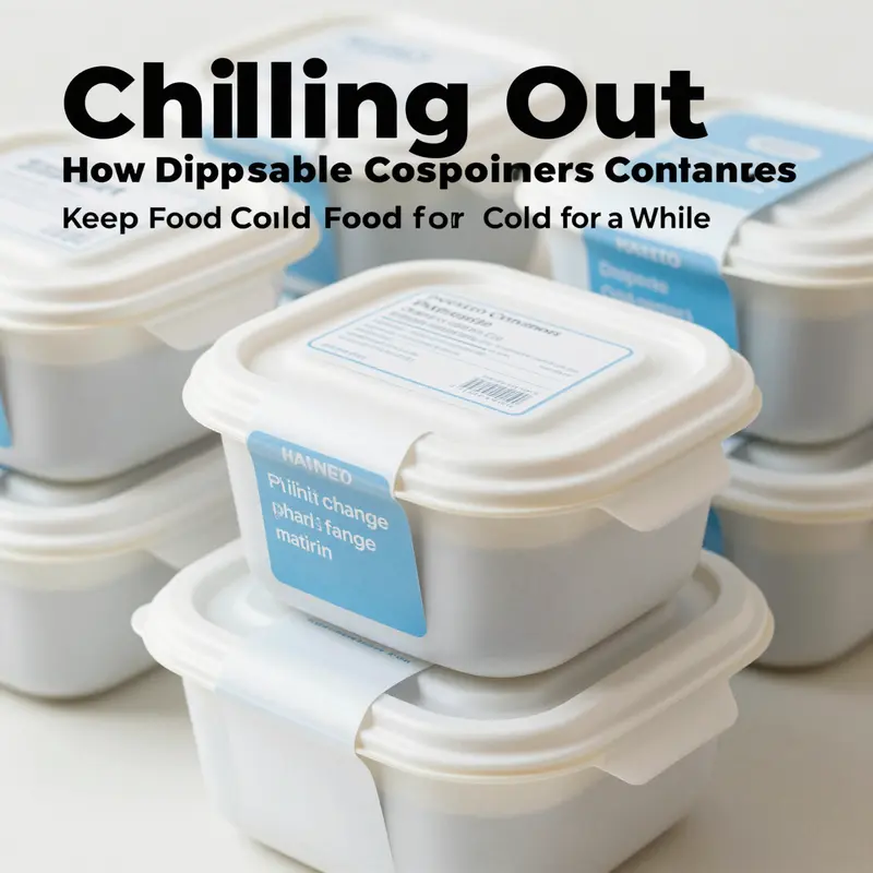 An array of eco-friendly disposable containers that showcase sustainable packaging options for cold food and beverages.