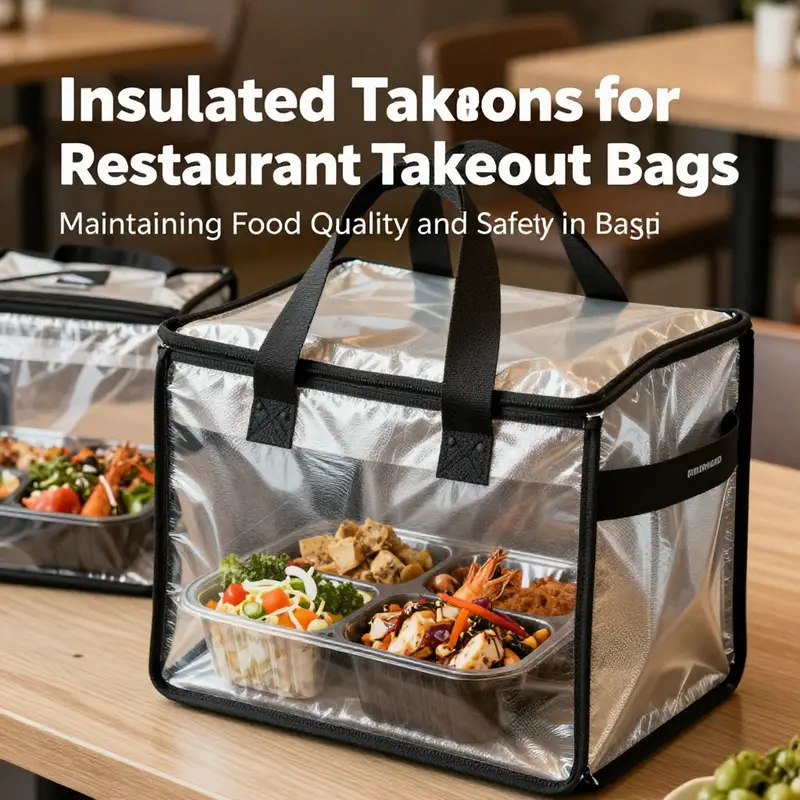 Insulated takeout bags ensuring food quality during delivery.