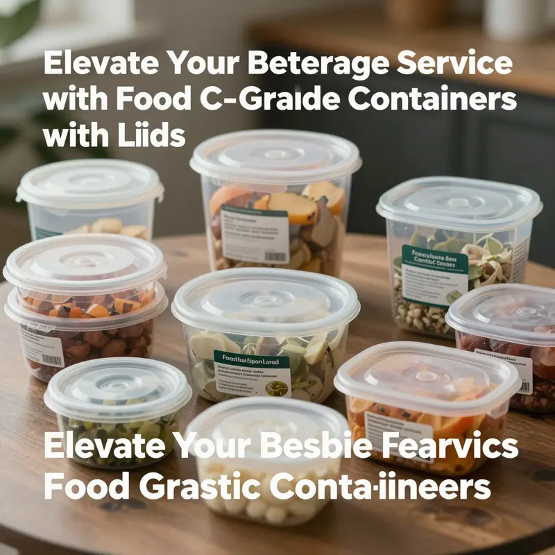 An assortment of plastic food-grade containers, highlighting key features such as durability and safe materials.