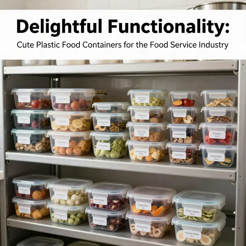 A diverse collection of cute plastic food containers featuring innovative designs that cater to different culinary needs.