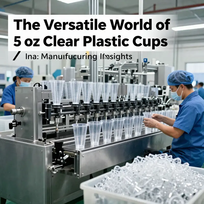 Manufacturing facility producing high-quality 5 oz clear plastic cups.