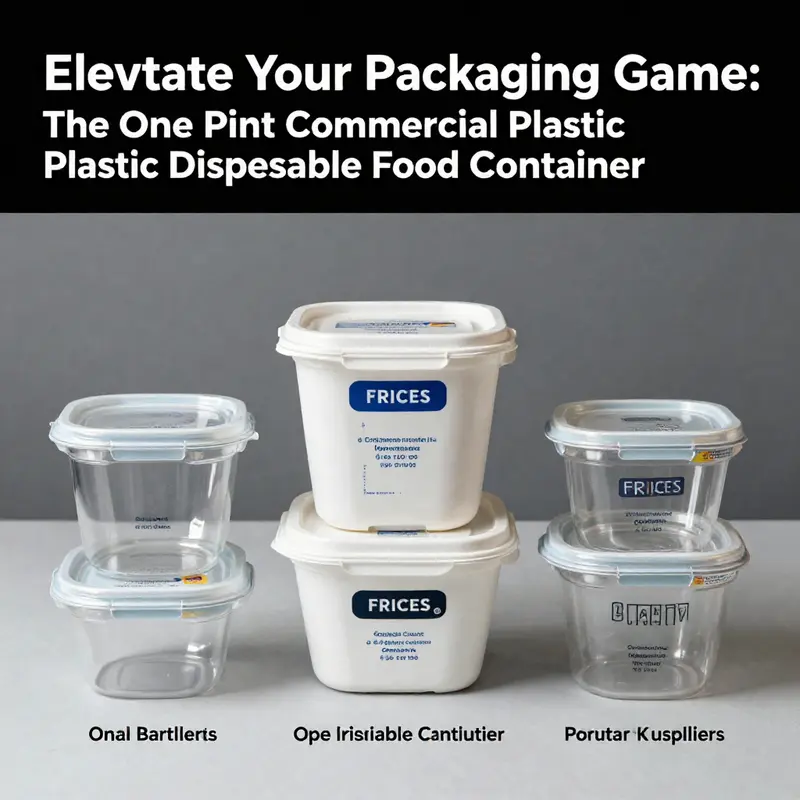 Key features of the one pint container showcased with food items, highlighting transparency and usability.