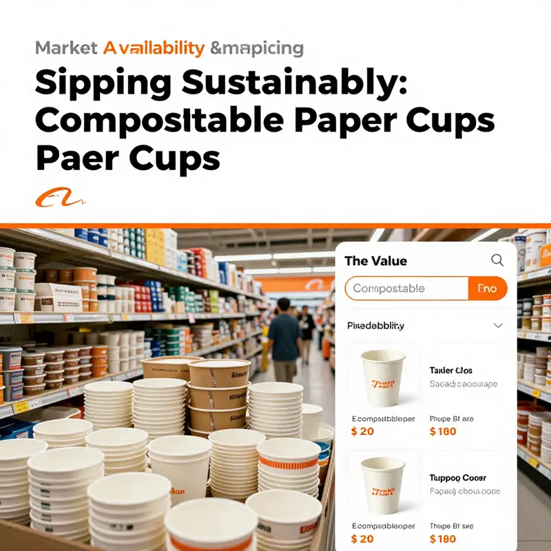 A diverse selection of 7oz compostable paper cups illustrating the various designs and features available for beverage businesses.