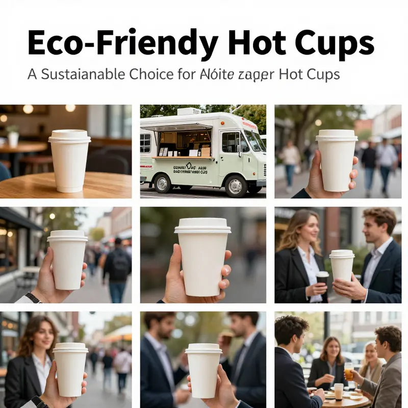Vibrant custom designs on eco-friendly hot cups enhance branding for beverage businesses.