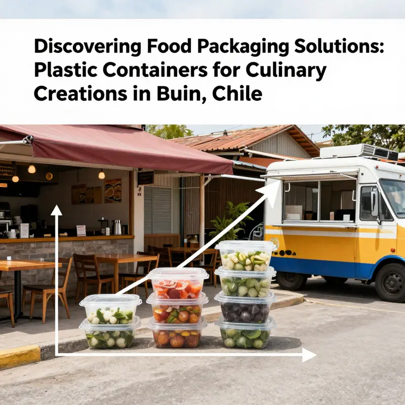 A vibrant market scene featuring diverse plastic containers ideal for food storage, attracting potential buyers from local culinary establishments.