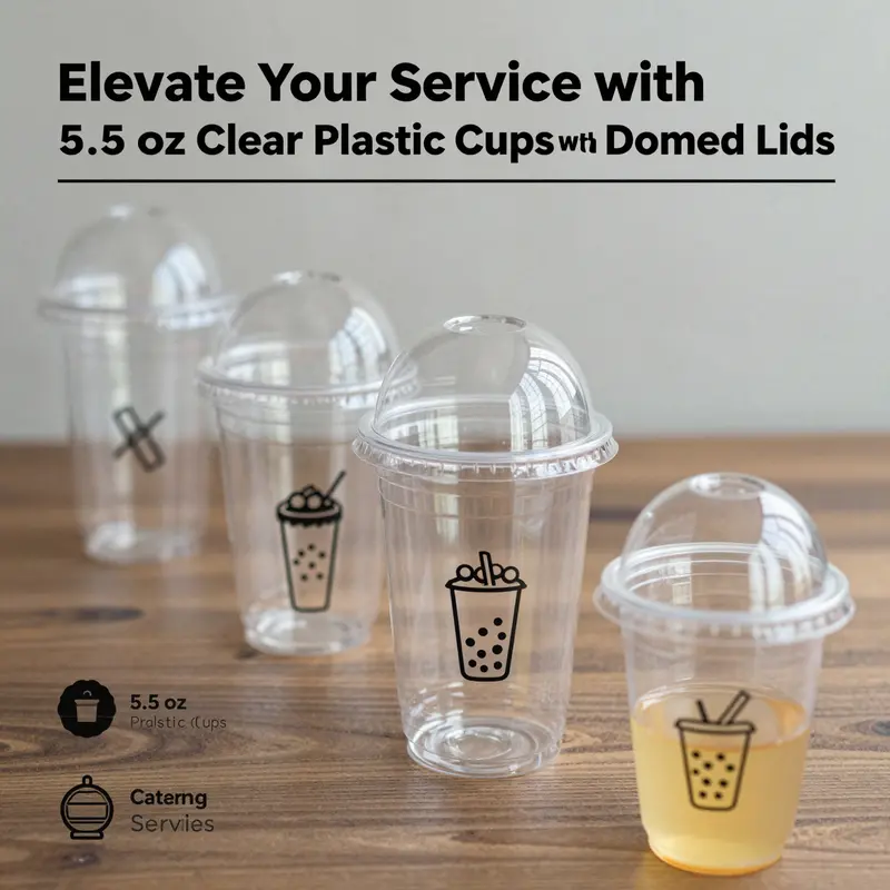 EcoQuality cups showcasing a vibrant collection of desserts, highlighting their usability for various occasions.