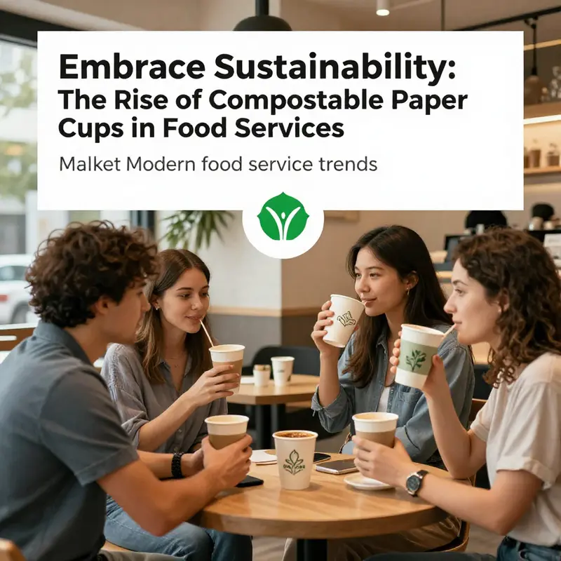 Compostable cups gracefully return to the earth, emphasizing their environmental benefits.