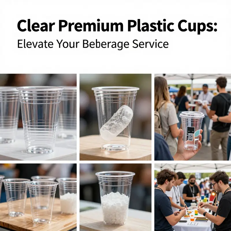 Versatile standard clear premium plastic cups suitable for various cold beverages.
