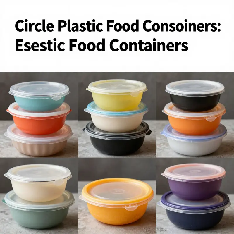 A variety of circle plastic food containers showcasing their design and multipurpose functionality suitable for the food service industry.