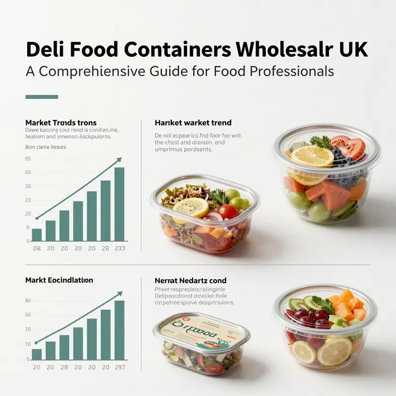 A variety of deli food containers available from trusted suppliers in the UK, highlighting versatility and supplier branding.