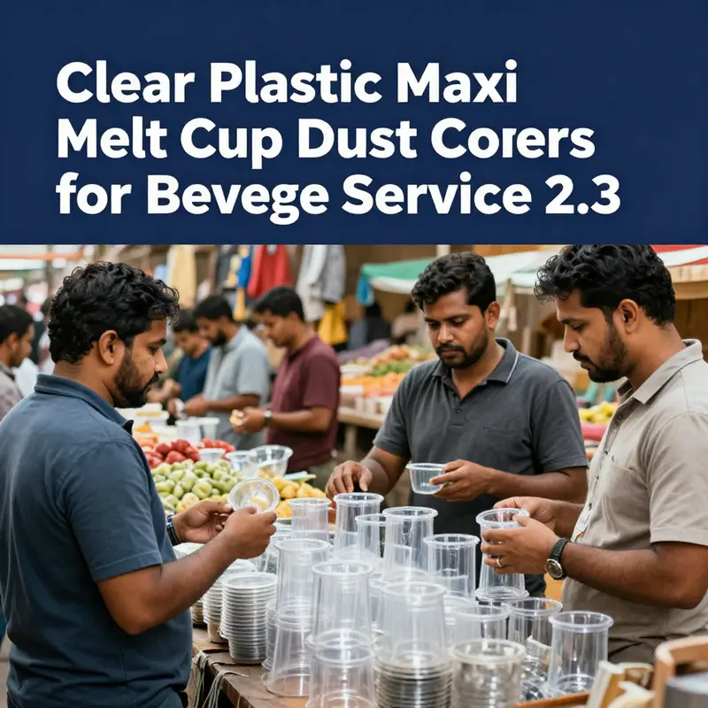 A clear plastic maxi melt cup dust cover elegantly displayed over a delightful beverage.