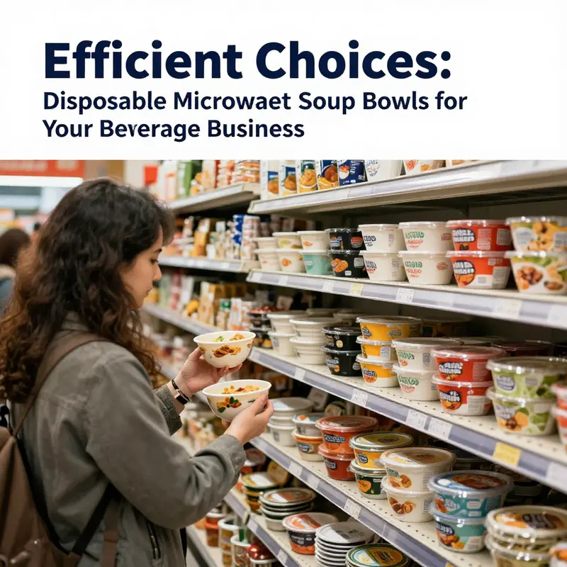 An array of disposable microwave soup bowls highlighting their various designs.