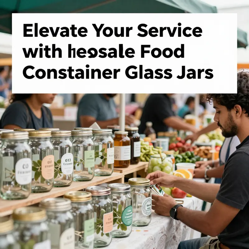 Showcasing the variety and appeal of glass jars suitable for diverse food and beverage items.