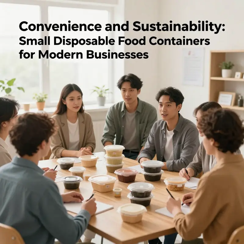A diverse array of small disposable food containers highlighting their application in various food service settings.