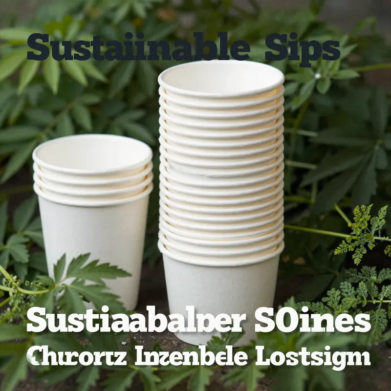 10oz compostable paper cups made from eco-friendly materials, demonstrating their sustainable composition.