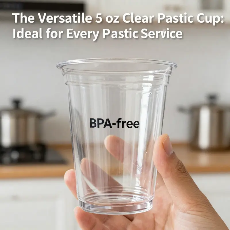 An enticing display of 5 oz clear plastic cups showcasing their versatility in various beverage applications.