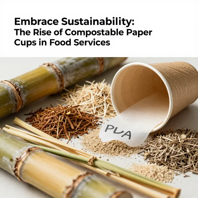 Compostable cups gracefully return to the earth, emphasizing their environmental benefits.