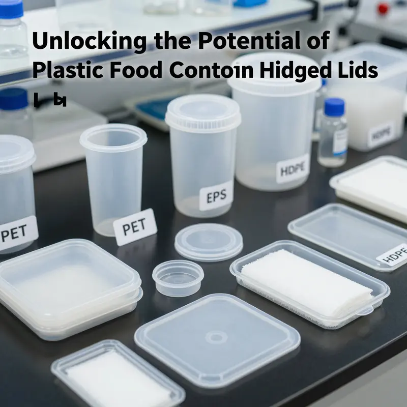 Different types of plastics used in hinged lid containers, highlighting their unique properties.