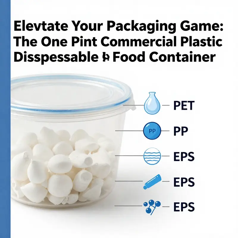 Key features of the one pint container showcased with food items, highlighting transparency and usability.