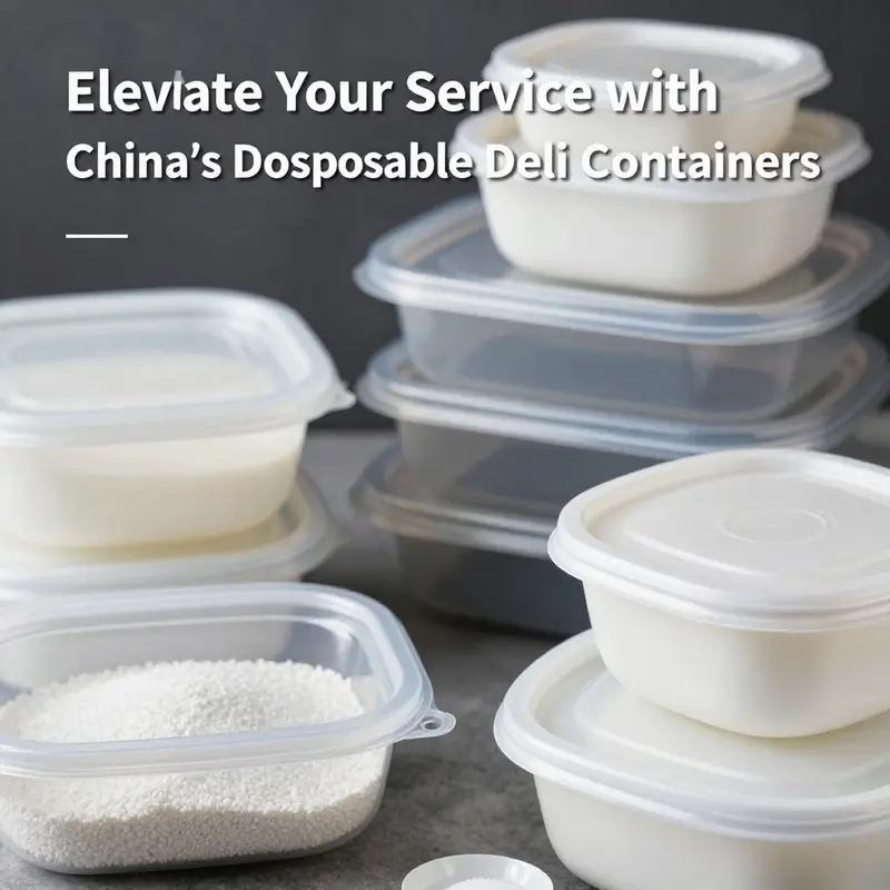 Market dynamics showcasing the variety of disposable deli containers produced in China for international demands.